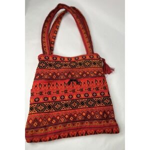 ANTER handmade in Israel CROSSBODY HANDBAG Ethnic Purse Red Design